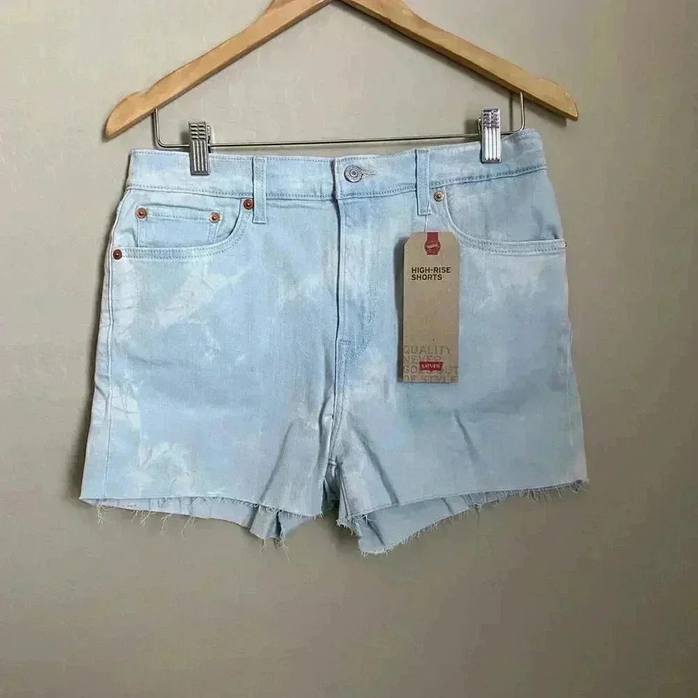 Levi's High Rise Bleached Wash Shorts‎ Size 30